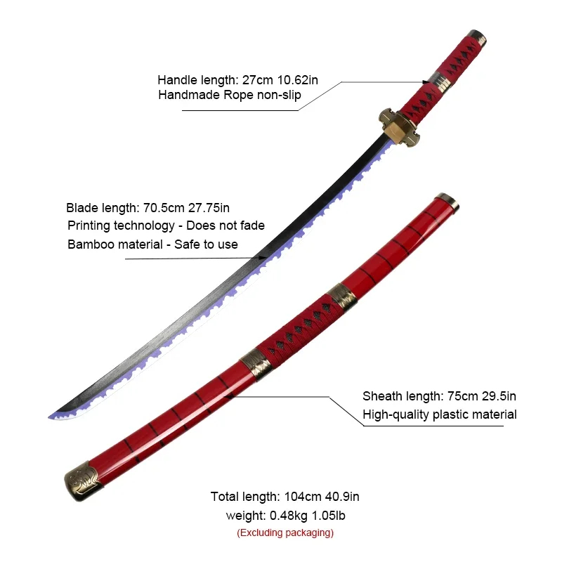 2026 3-pcs Roronoa Zoro Swords - Cosplay Prop Dagger 评论和价格