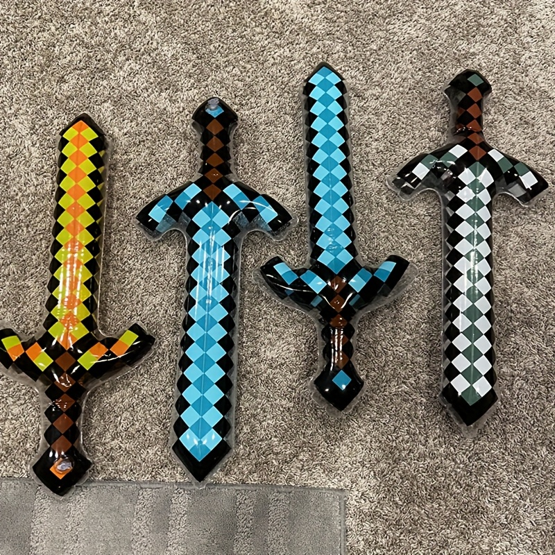3Pcs Pixel Style Inflatable Sw - Cosplay Prop Dagger 评论和价格